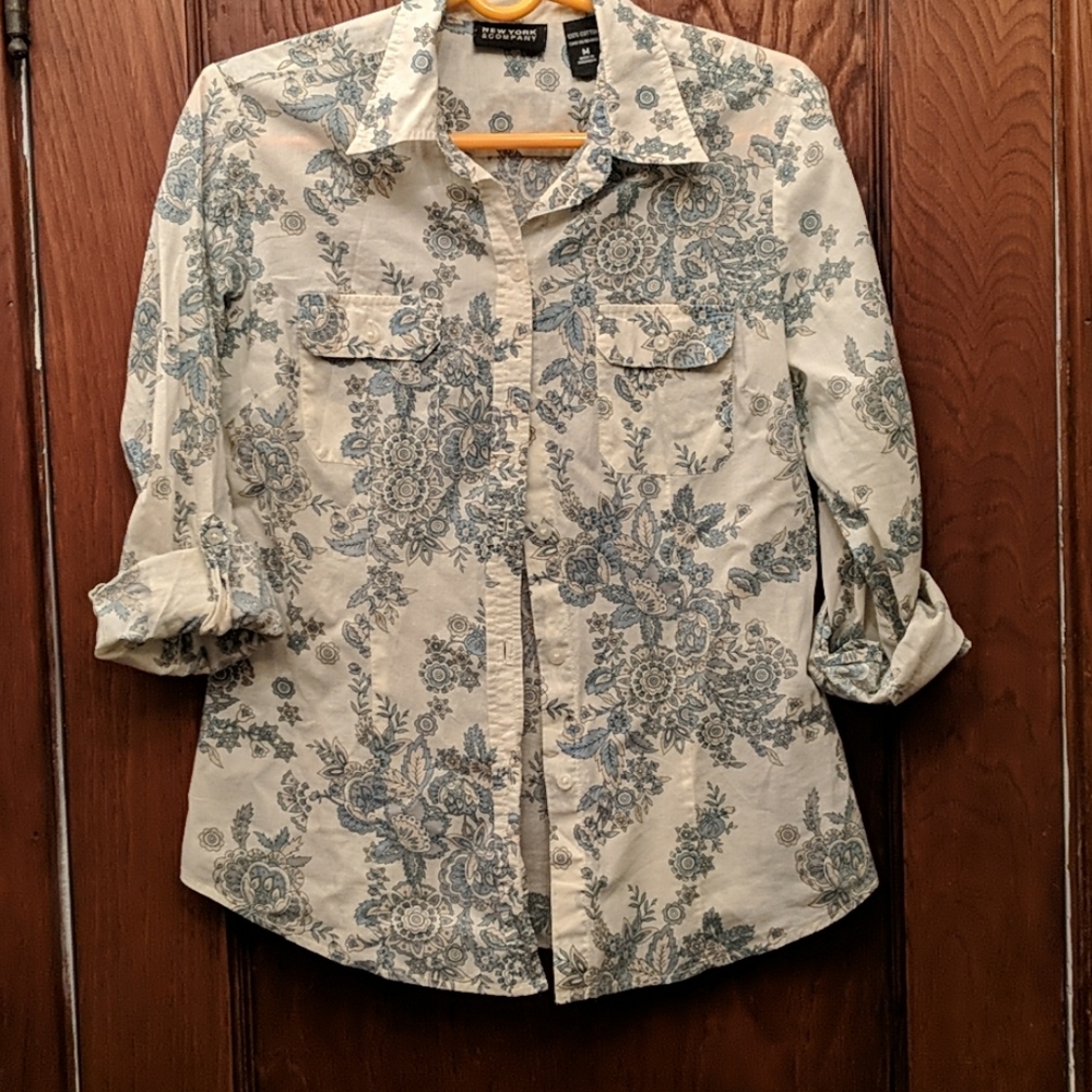 Medium Floral cotton button up